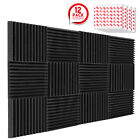 Thick 12pcs Acoustic Foam Soundproof Panels Wall Tiles Brick Noise Proof Studio