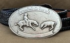 Vintage Sterling Silver 1971 Acha Nelson Silvia Cutting Horse Trophy Belt Buckle