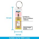  4 8 pack Narrow Cruise Tags - Luggage Etag Holder With Zip Seal   Steel Loops