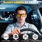 Anti Glare Polarized Night Driving Glasses fit Over Prescription Eyeglasses For 