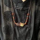 Chinese Antique Han Dynasty Hetian Ancient Jade Carved Chi Dragon Jade Pendants