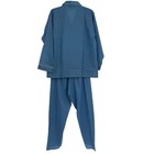 Vintage Craig Noble Permanent Press Pajama Set Shirt   Pants Nwot Blue Size L