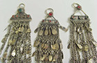 8 Antique Tajik Tribal Extra Large Serpent Chains Pendants Lot Belly Dance 48901
