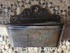 Antique Wall Mount Tin Safe Match Box Holder Home Collector Decor Collection