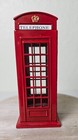 Die Cast Metal  Phone Booth Red British London England Coin Piggy Bank