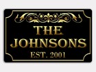 Personalized Family Name Sign Established Year Custom Plaque Your Name 12  X 18 