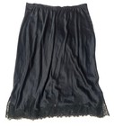 Victoria s Secret Women s Black Satin Half Slip Lace Trim Solid 2xl