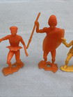 Vintage Mpc African Native Tribe   Cowboys Plastic Figures   Lot Of 9 
