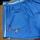 Under Armour Girls Tech Play Up Logo Shorts Blue White Yxl 6007914