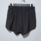 Women s Black Athletic Activewear Shorts With Elastic Waist  Summer Solid