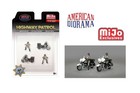 Highway Patrol Figure   Bike 4pc  Set 1 64 Diecast American Diorama Ad-64529mj