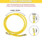 Tuxihapp 59 Inch R134a Refrigerant Charging Hose  59 05  0 58 Inch  Yellow 
