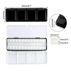 Empty Watercolor Palette  Metal Tin With 26pcs Half Pans Style 1  Black