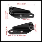 1pair 10mm Vehicle Ball Studs Mounting Brackets Black For Gas Struts Shocks