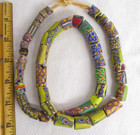 46 Vintage Antique African Trade Beads Venetian Millefiori Glass 1800 s - 1900 s