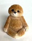 Ganz Miniature Collectible Flocked Fuzzy Sloth  1 3 4  Tall
