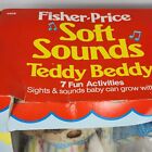 Vintage 1986 Fisher Price Teddy Beddy Bear Soft Sounds In Original Box 1405