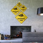 Snowmobile Vintage Crossing Sign Zone Xing   Indoor outdoor Plastic   17  Tal   