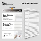 Dez Furnishings Cordless 2  Faux Wood Blind 46x60 White - Easy Install