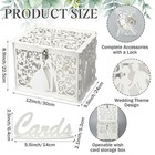 Rustic White Wooden Wedding Card Box With Lock Slot Money Envelope Holder