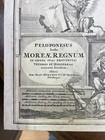 18c  Antique Geographic Color Map 1716 Greece Peloponnese Hofmann-johann Baptist