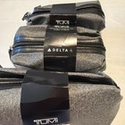 Set Of 3 Delta First Class Amenity Kit By Tumi Soft-sided Softsided-gray   Black