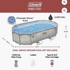 Coleman 16  X 10  X 42  Power Steel Frame Oval Above Ground Pool Set Easy Setup