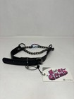 Everglimp Adjustable Faux Leather Chain Choker Black With Multi-color Heart Ring