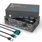 Hdmi Kvm Switch 2 Monitors 2 Computers  Usb 3 0 4k 60hz Kvm Switches Sharing    