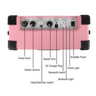 4 String Electric Bass Guitar Beginner Starter Set With Amplifier Bag In Pink