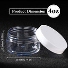 4 Pieces Round Clear Wide-mouth Leak Proof Plastic Container Jars With Lids For 