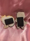 Vintage Plaster Cute Kitty Cat   s Fridge Magnet Set Of 2 