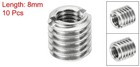 10pc Thread Repair Insert Nut Adapters Reducer M8 1 25 Male To M5 0 8 Female 8mm