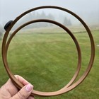 Vintage Queen Embroidery Hoop 7  Wood Wooden Felt Lined Tension Wheel Euc