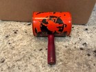 Vintage  Metal   Barrel Halloween Noisemaker With Wooden Handle-witches  Pumpkin