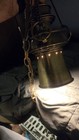 Vintage Stiffel Brass Hanging Swag Ceiling Atomic Chain Lamp Lighthouse 3-light