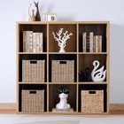 10 5  Cube Seagrass Storage Baskets  Foldable Square Wicker Bins  Set Of 3