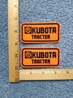 Lot Of 2 Kubota Tractor Bright Fluorescent Orange Iron On Patches 