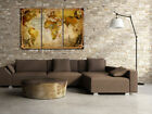 World Map Canvas Print Framed Wall Art Picture Image K-a-0009-b-e
