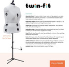Twin-fit Adjustable Dress Form Full-figure  Sizes Us 20   24  Female Sewing Manneq