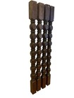 4 Vintage Decorative Turned Hardwood Newel Post Salvage Farmhouse Flat Ends 45 
