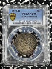 1876-h Newfoundland 50 Cents Pcgs Vf35 Lot g335 Silver  Key Date 