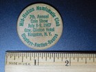 1967 Mid-hudson Numismatic Club Coin Show Kigston Ny Wooden Nickel