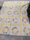 Vintage   Antique Cartwheel  Patchwork Quilt  72   X 89 