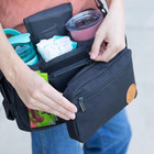 Universal Stroller Organizer Insulated Cup Holders Detachable Phone wipe Pouch