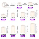 Swpeet 150pcs Nylon Round Spacer Standoff Screw Nut One Size  White 