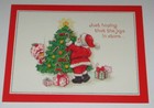 Unused Vintage Christmas Card  1980 Strawberry Shortcake And Santa  6 1 2 