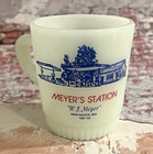 Vintage Standard Oil Fire-king Milk Glass Coffee Mug Meyer s Gas Station Mo