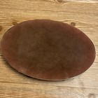 Vintage Oval Mirrored Vanity Perfume Tray 13    X 9  Mid-century Modern Felt Back