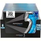 Sugar Free Peppermint Chewing Gum - 35 Sticks Per Pack  6 Packs Total